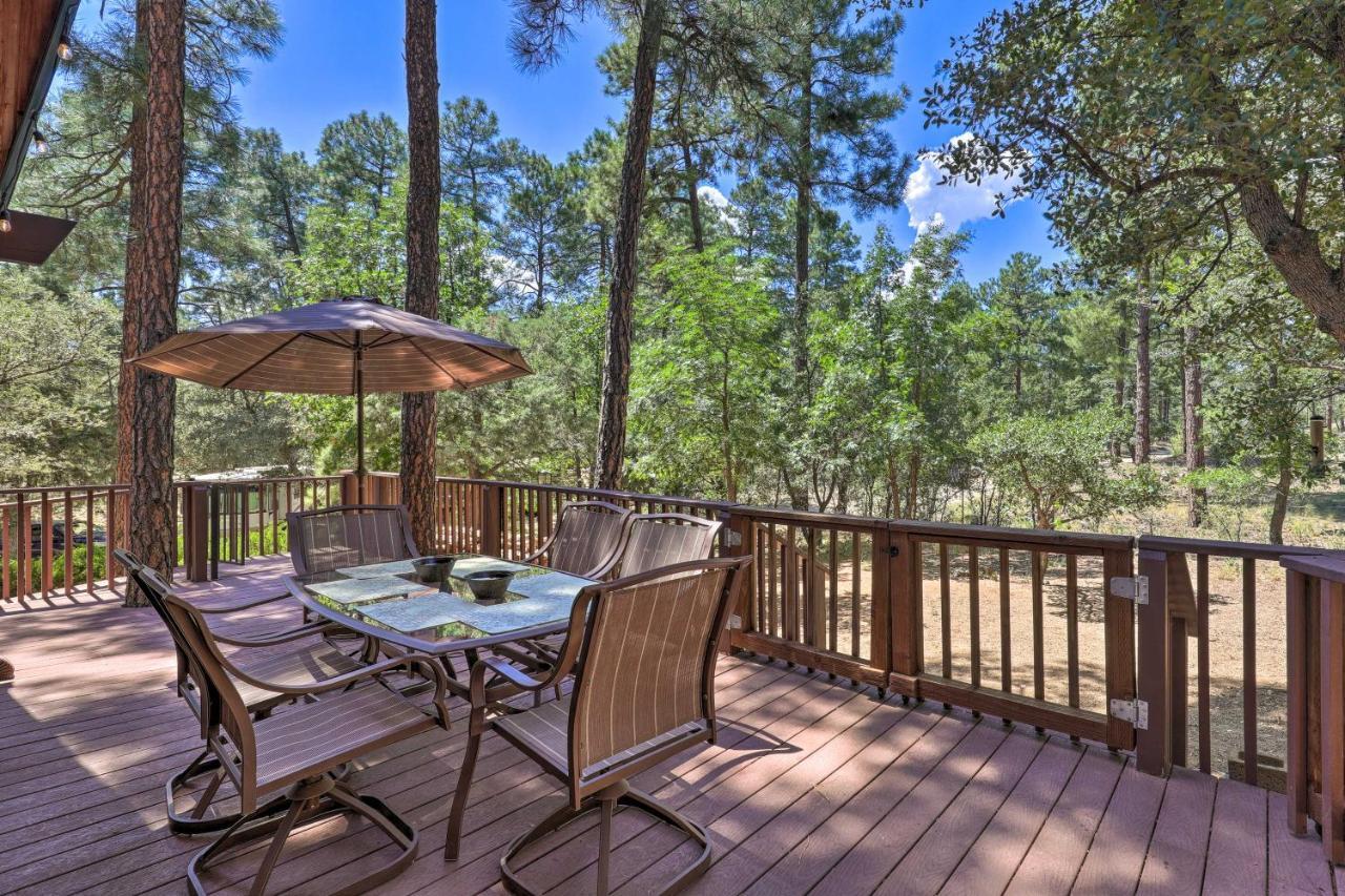 Rustic-Chic Prescott Cabin With Deck In Wooded Area! Exterior photo