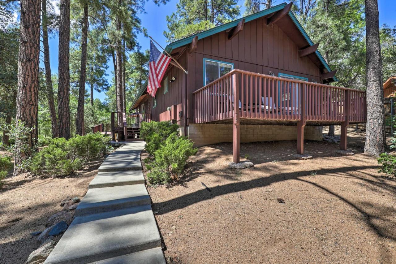 Rustic-Chic Prescott Cabin With Deck In Wooded Area! Exterior photo